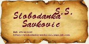 Slobodanka Savković vizit kartica